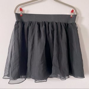 H&M Mini Flounce Skirt in Micro Polka Dot Size L